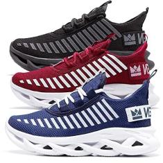 Imagem de Kit 3 Tenis Masculino feminino unissex Oldsen jaguar corrida academia caminhada