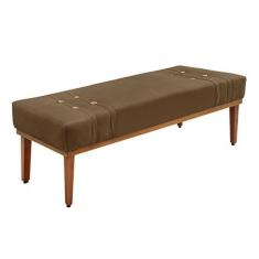 Imagem de Recamier Decorativo 195cm Kors Suede Pés De Madeira Caramelo G63 - Gra