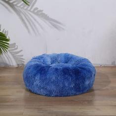 Imagem de Cama calmante para cães e gatos, cama anti-ansiedade donut aquecimento aconchegante macio para cães e gatos cama redonda, cama macia fofa de pelúcia sintética para cães e gatos grandes, pequenos e médios diâmetro 39 cm