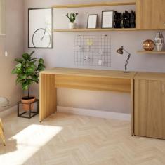 Imagem de Mesa para Escritório 140cmx47cm 25mm Bramov Móveis Carvalho Mel