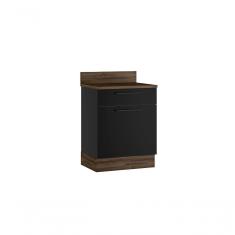 Imagem de Balcão Cozinhas Itatiaia Exclusive 1 Porta E 1 Gaveta esq Grafite