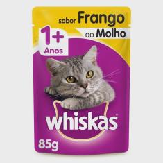 Imagem de Ração Úmida Whiskas Sachê Frango ao Molho para Gatos Adultos 85 g