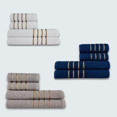 Imagem de Jogo De Toalhas 12 Pe? As Cole??O Montreal 100% Algod? O Br + az + cz