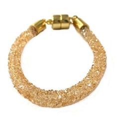 Imagem de Pulseira Armazem RR Bijoux cristais dourada