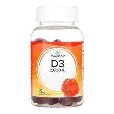 Imagem de Vitamina D3 50mcg Swanson 60 Gomas Morango Importado
