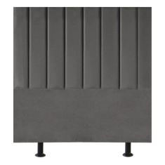 Imagem de Cabeceira Estofada Cama Box Solteiro 90 Cm Marina Suede cinza