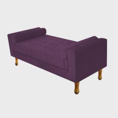 Imagem de Recamier Félix Solteiro 120cm Suede Roxo - adj Decor