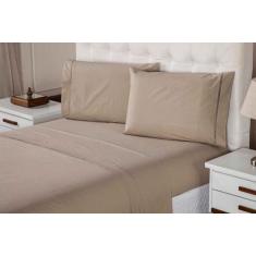 Imagem de Jogo De Lençol 400 Fios Toque Suave E Macio Ponto Palito Cama Queen 3