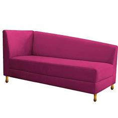 Imagem de Recamier Divã Valéria 160cm Lado Direito Suede Pink - Amarena Móveis