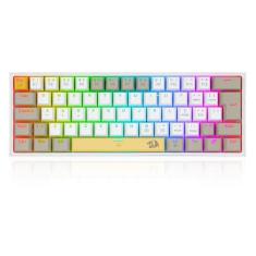Imagem de Teclado Mecânico Gamer Redragon Fizz Daylight - ABNT2 - RGB - Switch Marrom - K617RGB-YL-WT-GY