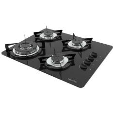 Imagem de Cooktop Fogatti FGT 4B TC Flange Inox 4 Bocas Acendimento Automático