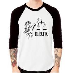 Imagem de Camiseta Raglan Direito Manga 3/4 - Foca Na Moda