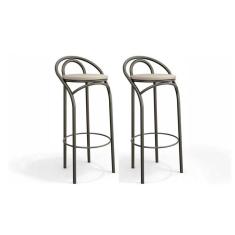 Imagem de Banqueta de Cozinha Dublin 1B706 Kit 2 Un Bronze/Nude 16 - Kappesberg