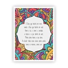 Imagem de Quadro Namastê - Meditação - Yoga - Oração Moldura 