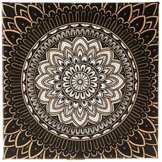 Imagem de Arte Maníacos Quadro Decorativo em Tela Canvas Mandala - 46x32,5cm