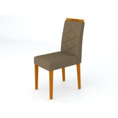 Imagem de Kit 2 Cadeiras Caroline para Sala de JantarYpê/Veludo Marrom Rose - New Ceval