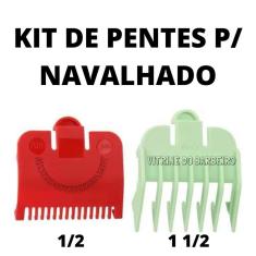 Imagem de Kit Disfarce 2 Pentes 0.5 E 1.5 Máquina De Corte Kemei Top!!