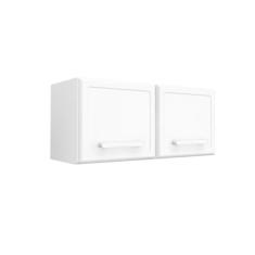 Imagem de Armário Aéreo P/ Cozinha Gourmet 2 Portas 80cm Branco - Bertolini