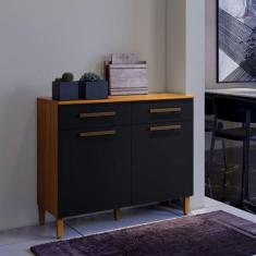 Imagem de Balcão de Cozinha com Tampo Fenix Freijó e Grafite