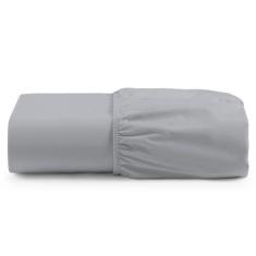 Imagem de Lençol Unique Avulso de Baixo Solteiro com Elástico Micro Percal 400 Fios - Cinza