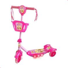 Imagem de Patinete Dm Toys Princesa Sonho Floresta Divertida Cesta Led