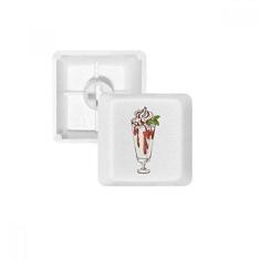 Imagem de Kit de atualização para jogos com teclado mecânico PBT teclado de sorvete vermelho e branco