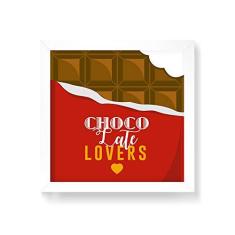 Imagem de Arte Maníacos Quadro Decorativo Choco Lovers Mordido Vemelho - 50x50cm (Moldura em laca )