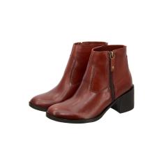 Imagem de Bota Couro Cano Curto Maria Antonieta Botinha Marrom  feminino