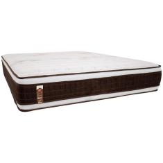 Imagem de Colchão King Size Castor Sellect P Double com Molejo Tecnopedic, Euro Pillow e Revestimento em Malha 34x193x203cm - Marrom/Bege