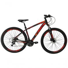 Imagem de Bicicleta Aro 29 Ksw Xlt 21 Marchas Shimano Freio Hidraulico Preto/laranja E Vermelho
