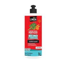 Imagem de Creme De Pentear Rícino E Cenoura + Oleos 1L Sallon Linda
