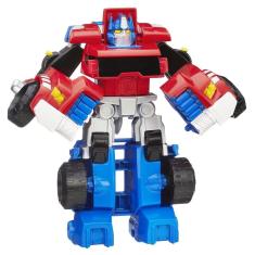 Imagem de Boneco de ação Toy Robot Transformers Playskool Heroes Rescue Bots Optimus Prime Brinquedo conversor 2 em 1 para crianças a partir de 3 anos