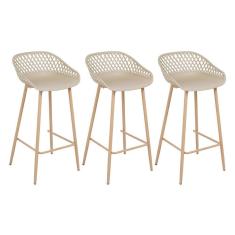 Imagem de Kit 3 banquetas altas bancada cozinha Clarice Cloe