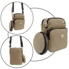 Imagem de Bolsa mini bag transversal mais porta moeda - Ao Long, Bege, P