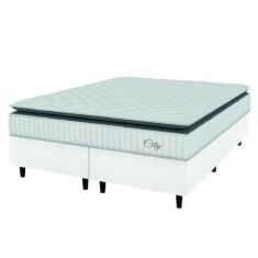 Imagem de Cama Box Colchão Casal Queen Molas Ensacadas City Pillow Top 158X198x6