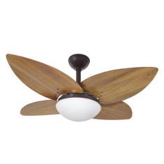 Imagem de Ventilador De Teto Infinity Lótus Marrom 4 Pás Freijó 110V+Controle 10