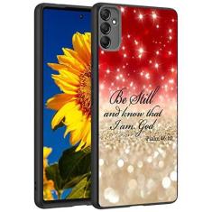 Imagem de Capa para Samsung Galaxy A14 5G, silicone líquido macio, à prova de arranhões, à prova de choque, moderna, capa de proteção adequada para Samsung A14 5G, versículos bíblicos Salmo 46:10