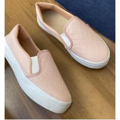 Imagem de Tênis Slip On Feminino Quadradinho Casual Sapatilha Calce Fácil Confor