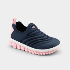 Imagem de Tênis Infantil Bibi Roller 2.0 Azul Marinho com Rosa-Feminino