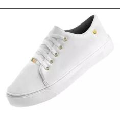 Imagem de Tênis Feminino Casual  Coração Branco - Lezzione