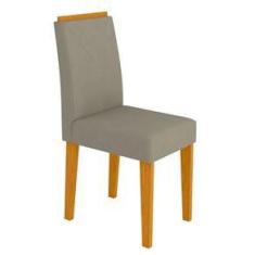 Imagem de Kit Com 2 Cadeiras Para Sala De Jantar Amanda Ype Marrom Claro WD25 New Ceval