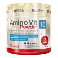 Imagem de Suplemento Alimentar Midway Amino Vit 10 Powder Sabor Blueberry 100G -