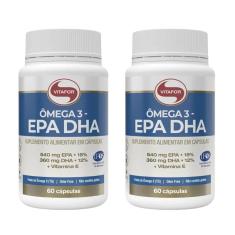 Imagem de Kit 2 Ômega 3 Dha 540Mg Epa 360Mg  Vitamina E 60 Cap Vitafor