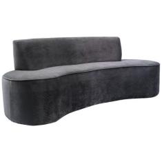 Imagem de Sofá 03 Lugares 180cm Mônaco Veludo Titânio - Nexta Casa