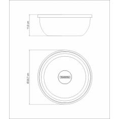 Imagem de Pote Redondo Inox Com Tampa 28 Cm 5,8 L Tramontina