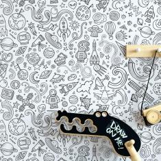 Imagem de Papel de Parede Desenho para Colorir Science 2,70x0,57m