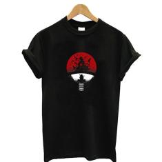 Camisa Baby Look Feminino Anime Naruto Olhos Personagens Desenho