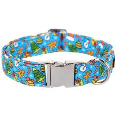 Imagem de Coleiras de Natal Maca Bates para cães de algodão macio com fivela de metal coleira de inverno para cães ajustável para cães pequenos, médios e grandes