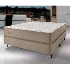 Imagem de Cama Box Casal Relax Duo Comfort Molas Ensacadas Wide 70x138x188cm Ecoflex Bege