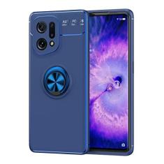 Imagem de SORAKA Capa para OPPO Find X5 5G com suporte para anel Capa Slim Fit de TPU macio Capa OPPO Find X5 5G com placa de metal para suporte magnético de telefone para carro